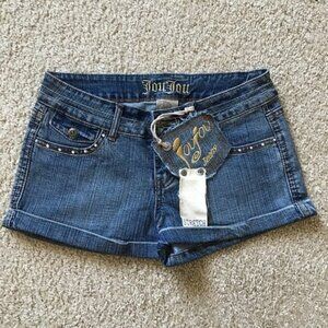 Jou Jou Denim Stretch Short Shorts Women Sz 5/6 NWT NEW